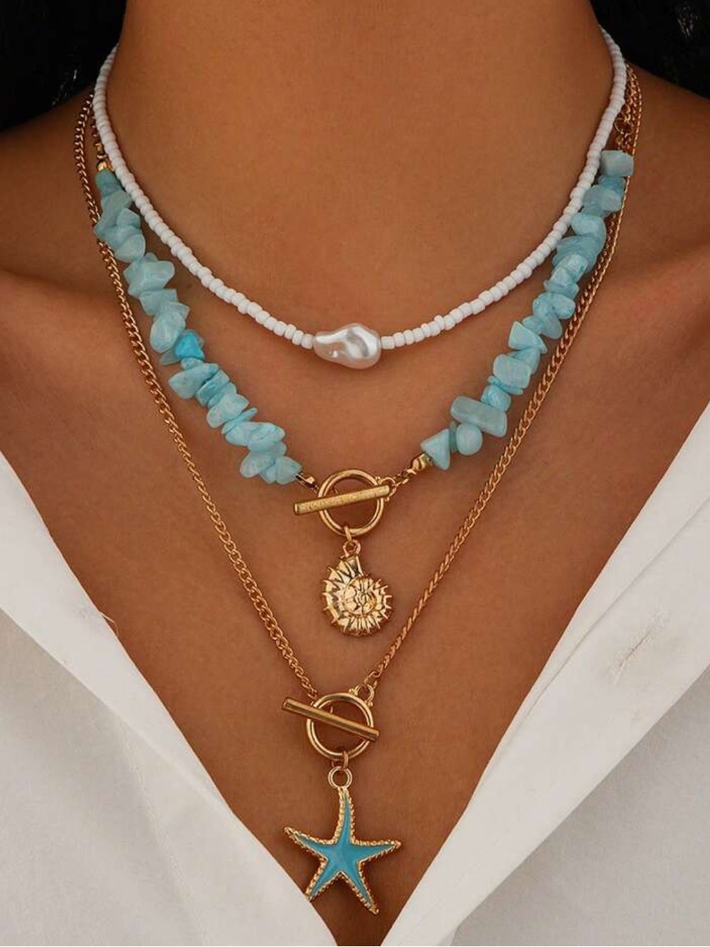 Seashell necklace set N2230